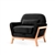 Black Scandinavian chair