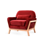 Red Scandinavian chair