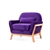Purple Scandinavian chair